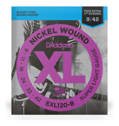 CORDA DADDARIO GUITARRA EXL120-B PL009