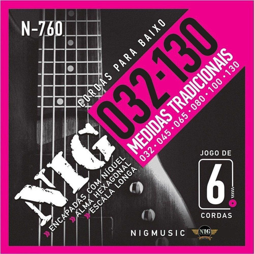 CORDA NIG CONTRABAIXO 6 CORDAS 045 - N760