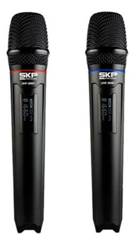 MICROFONE SKP UHF-300D DUPLO DIGITAL 