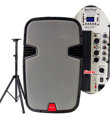 CAIXA ATIVA 15" BARETONE 200W RMS + TRIPE